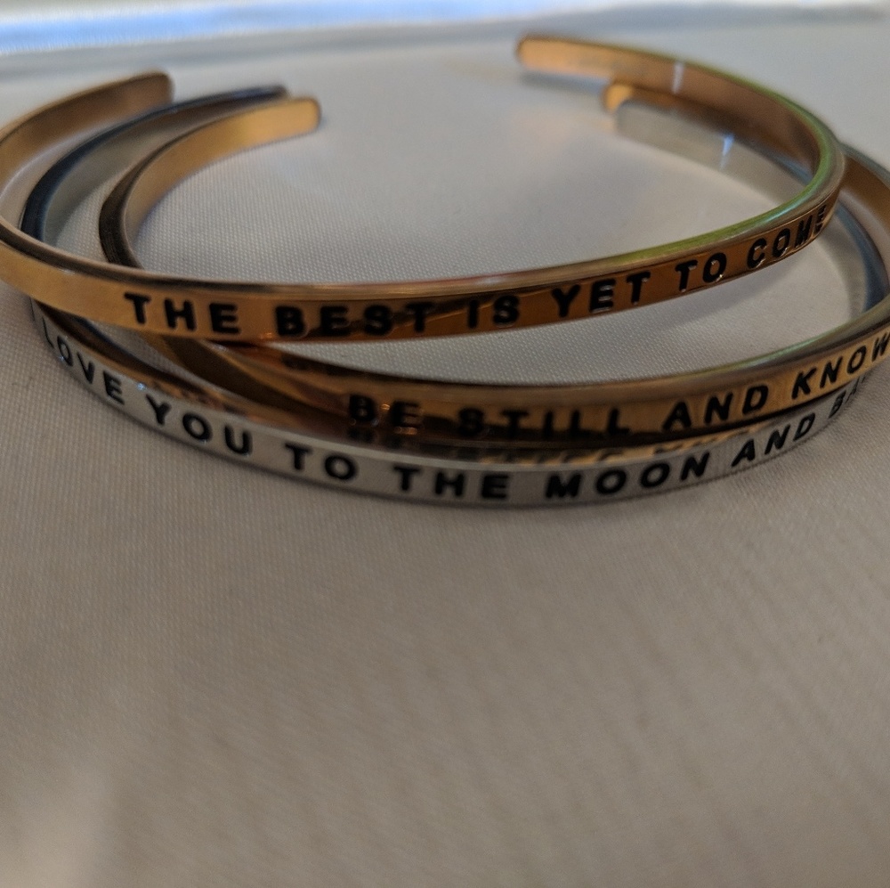 3 fashion quote bracelets